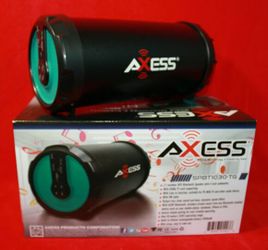 Axess bazooka Bluetooth speaker SD card,slot USB port,FM radio(bosina)