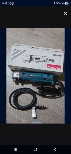Makita DA3010F Corded Angle Drill Kit, 3/8 in Keyed Chuck, 0 to 2400 rpm ...