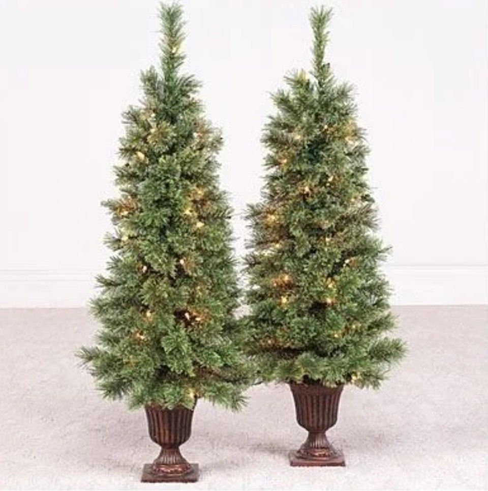 Artificial cashmere pre-lit Christmas Trees