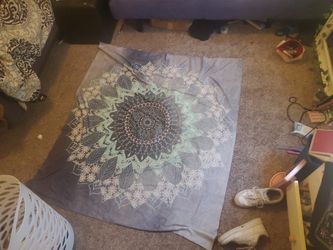 GREY AND TEAL TAPESTRY!
