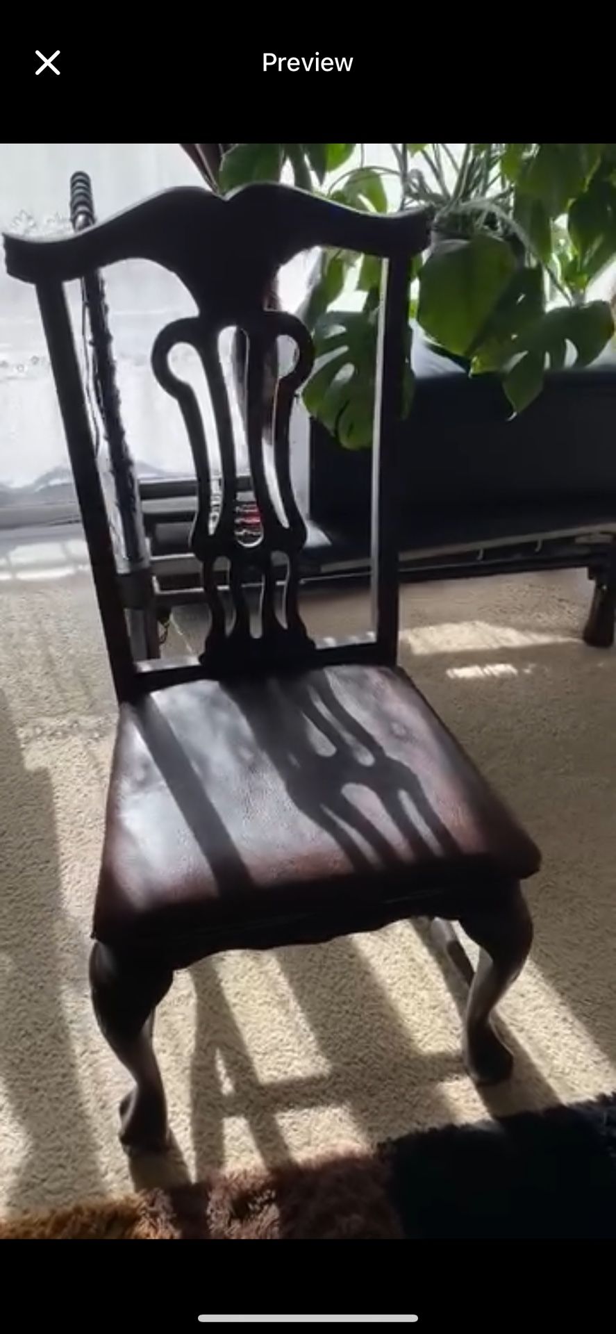ANTIQUE BROWN CHAIR