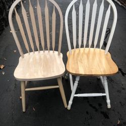 Very Good Condition Two Hardwood Chairs 