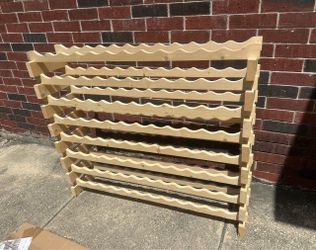 Display Gifts Wooden Wine Rack Capacity Up to 12— 12 Bottles Across up to 10 Rows