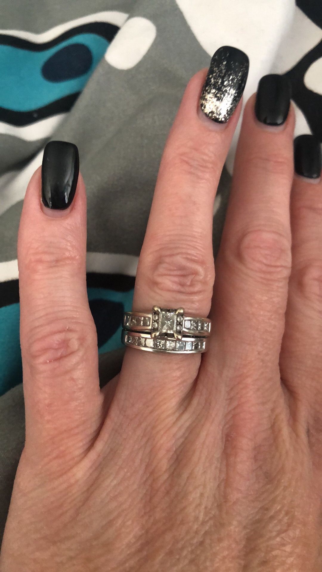 3CT 14K White Gold Wedding Set $2,000 Or Best Offer