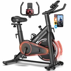 SLUNSE Magnetic Exercise Bike with Bluetooth