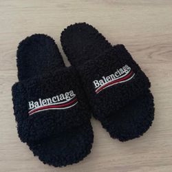 Black Balenciaga Slides