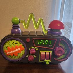 Vintage 1995 Nickelodeon Time Blaster Rise & Slime Alarm Clock Radio 