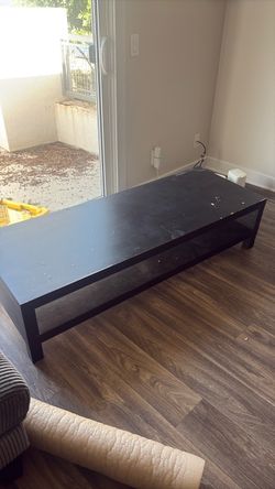 Black Low-Profile TV Stand / Coffee Table