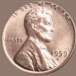 1959  D Lincoln Memorial Penny DDO 