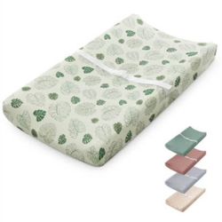 Blissful Diary Muslin Baby Changing Pad With Waterproof Lining Foam, Diaper Changing Table Pad