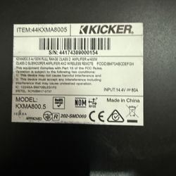 Kicker 800x5 Amplifier 