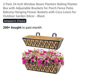 New 2 piece 24” window box planter