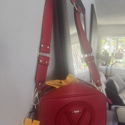 New Authentic Valentino Red Cross Body Bag 