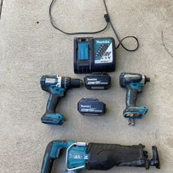 Drill/Impact Drill Reciprocating Saw 2 Batteries And Charger