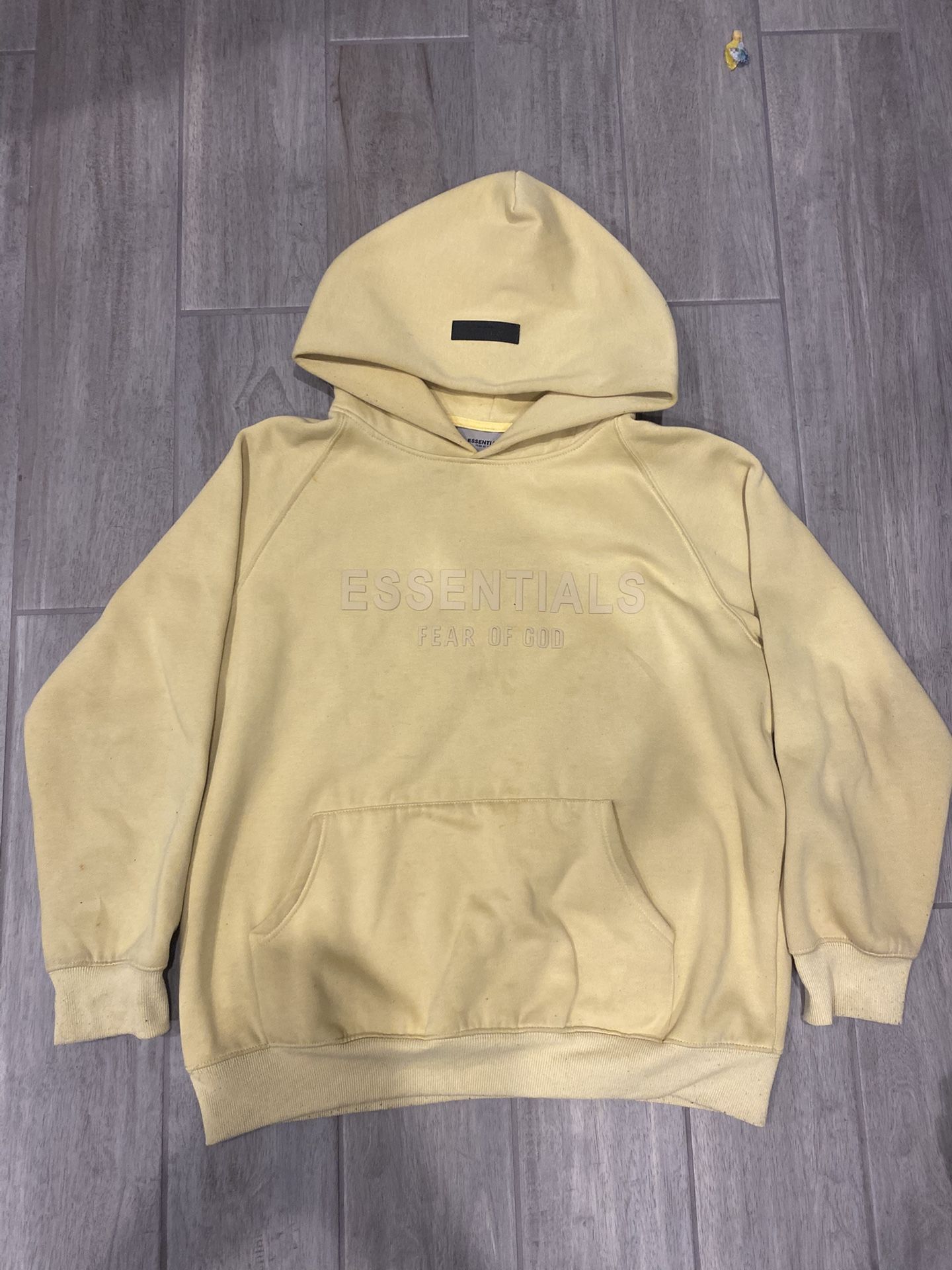 Yellow Small Essentials Hoodie 