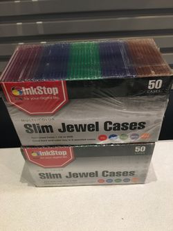 100 X CD/DVD/Video Game Slim Jewel Cases New in package