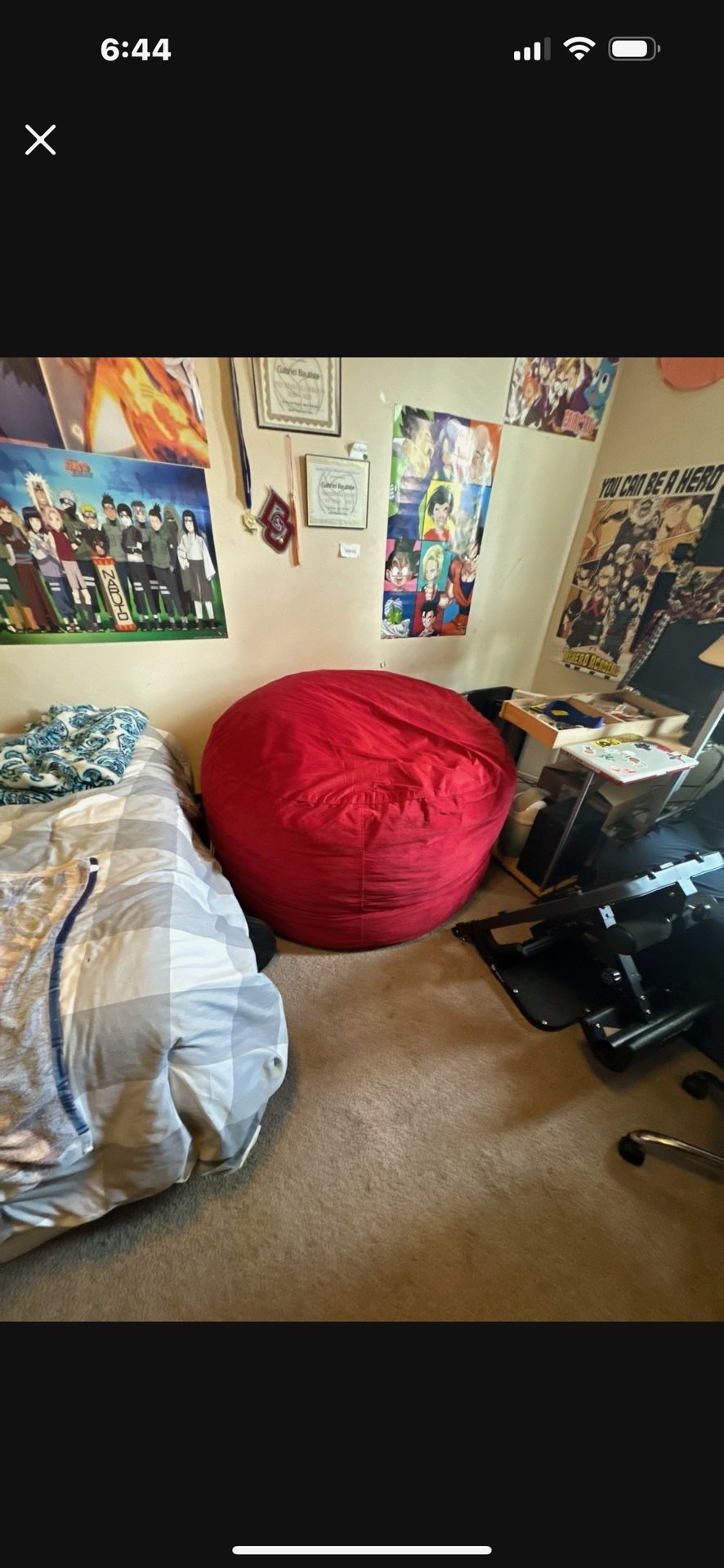 Red Adult Bean Bag