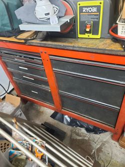 Tool box with vice