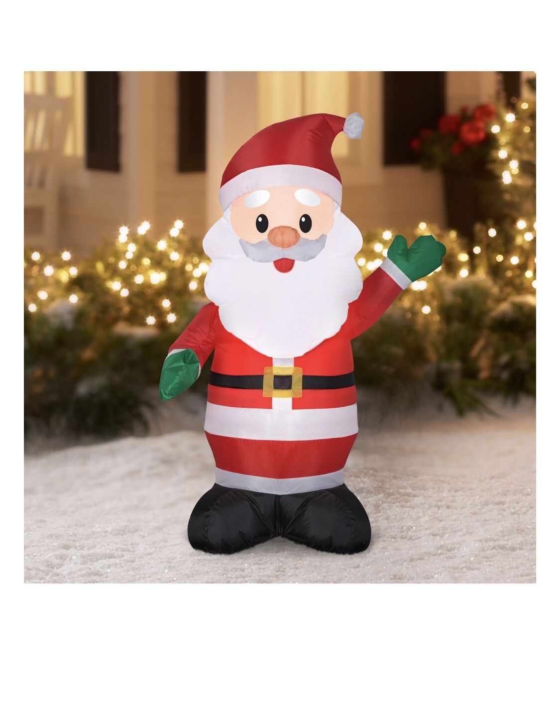 Holiday time 4 ft Santa outdoor inflatable
