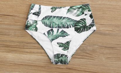 Shein palm leaf bikini bottom size medium new