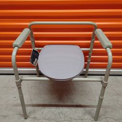 Drive Medical Folding Steel Commode Bedside Toilet