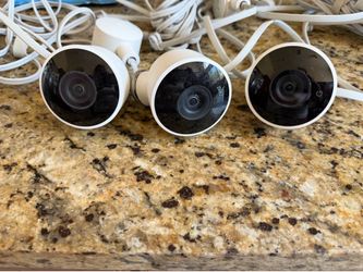 3 Google Nest indoor/outdoor wired cameras