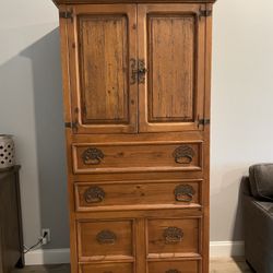 Vintage Real Wood Bureau Cabinet