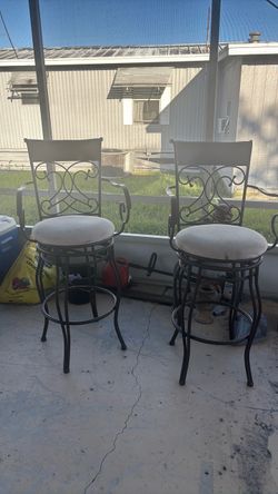 Iron bar stools