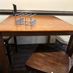 Wooden Table And Two Chairs