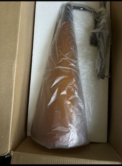 “ALICO/ELK LIGHTING CO.” SCONCE WITH AMBER GLASS OIL RUBBED BRONZE BASE