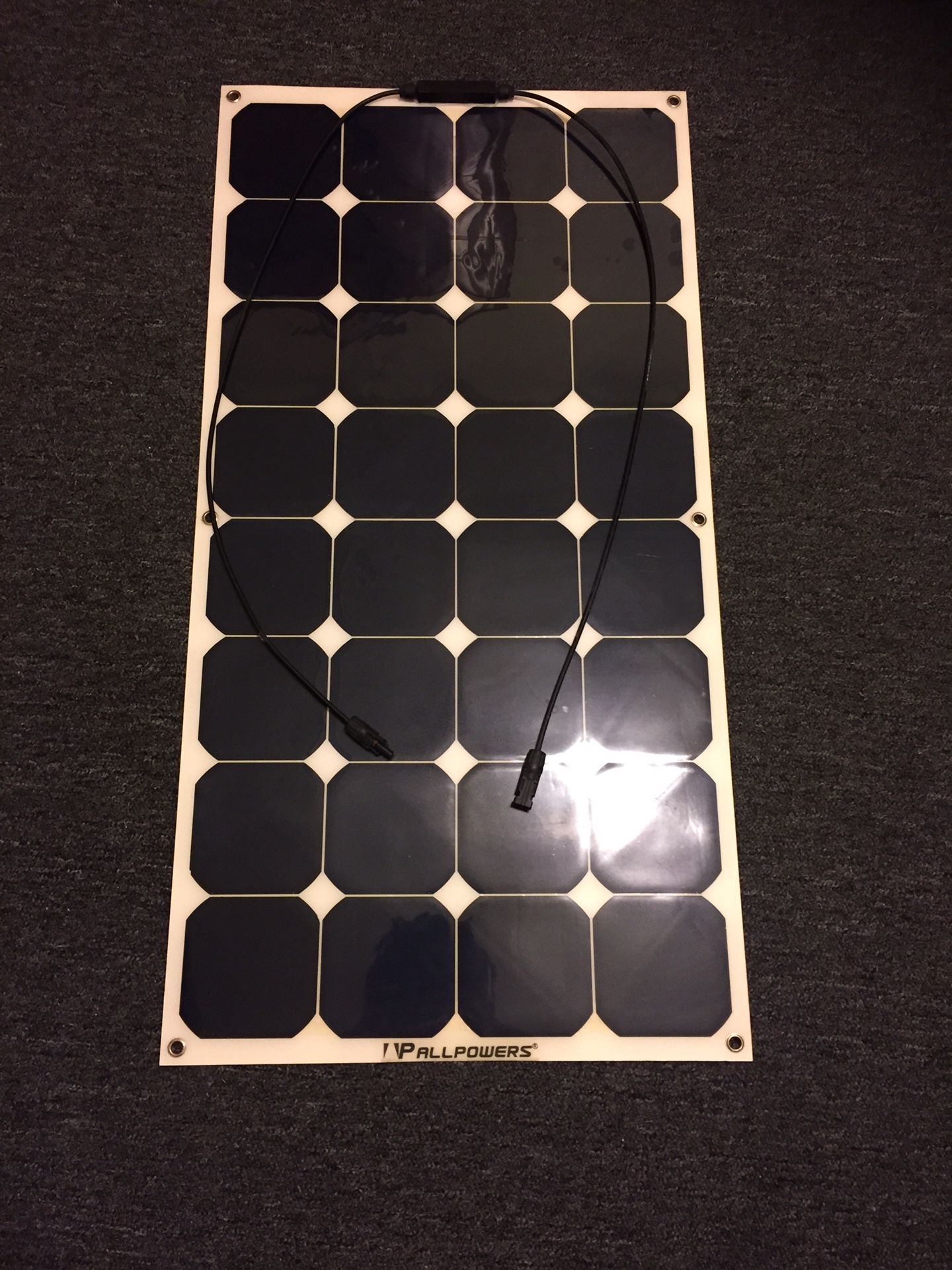 2 X 100W Flexible Solar Panels, 20 Amp Charge Controller and Low Voltage Disconnect