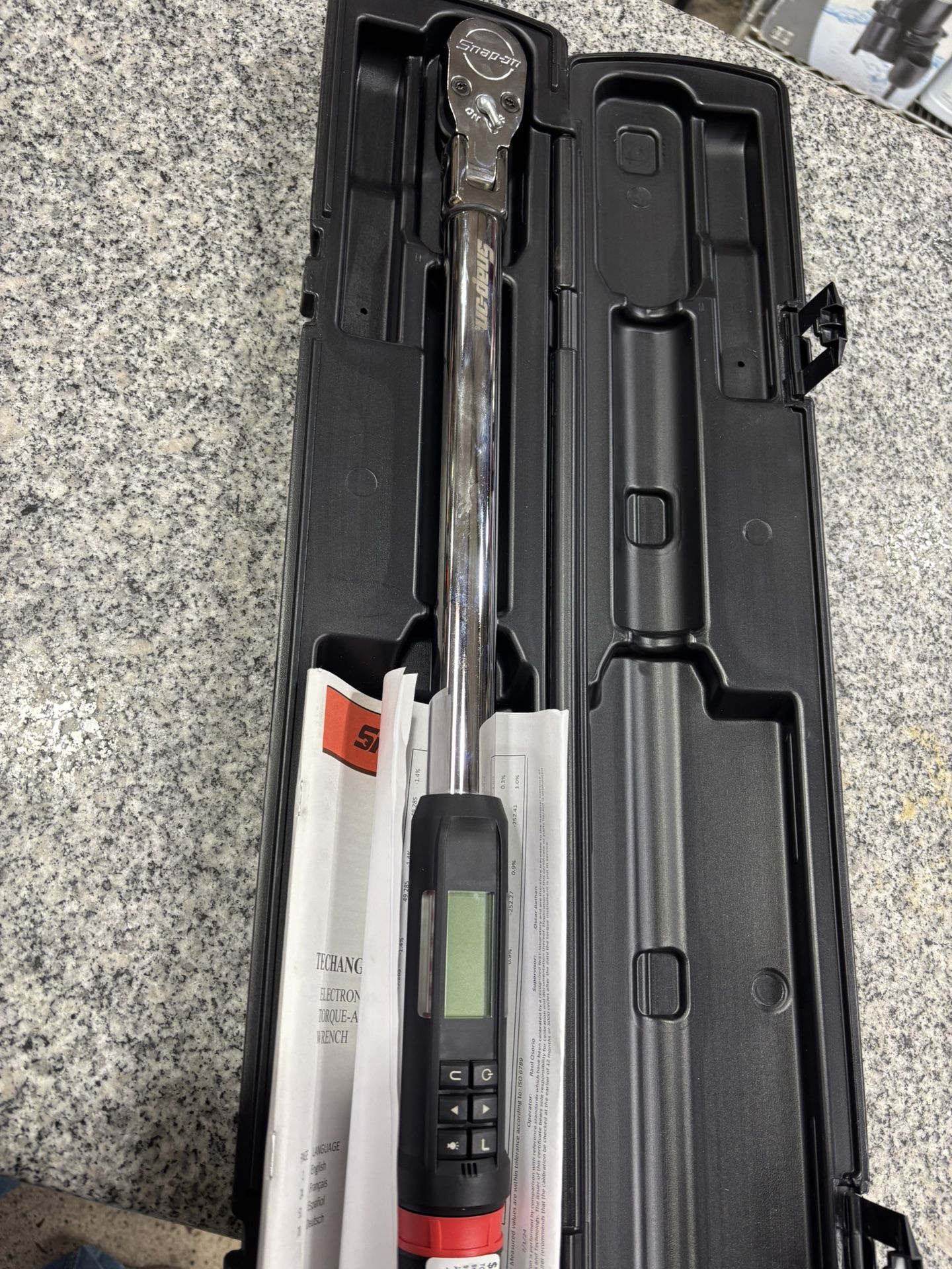Snap On Torque Wrench Tool ATECH3FR250B In Hard Black Case