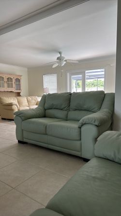 Leather Sofa and Loveseat
