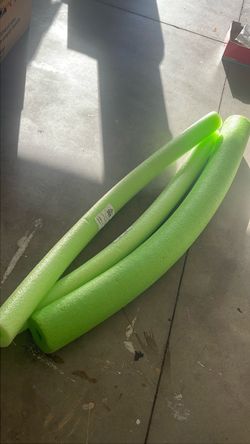 Lot of 3 Big Joe Green Pool Swim Noodles (2 Brand New with Tags + 1 Thick Jumbo)