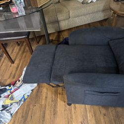 Suede Recliner W/remote