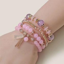 Pretty Pink Beaded Bracelet