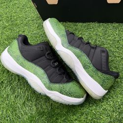 Jordan 11 Low “Snake Skin Green” Size 10.5