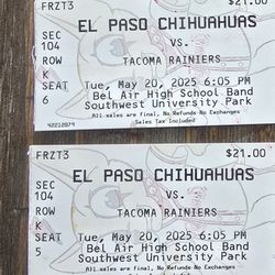 El Paso Chihuahua Tickets 