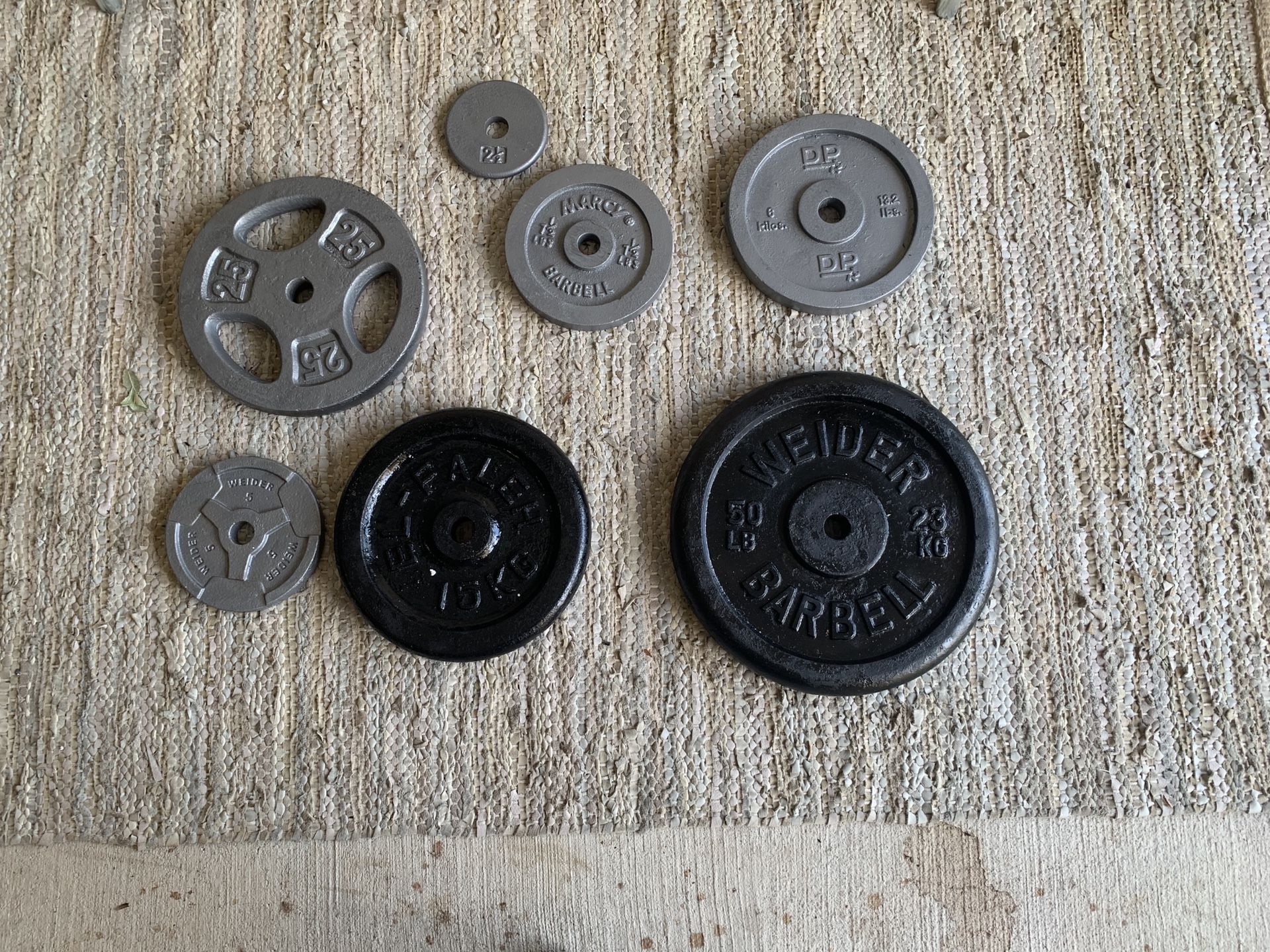 Various 1” weight plates