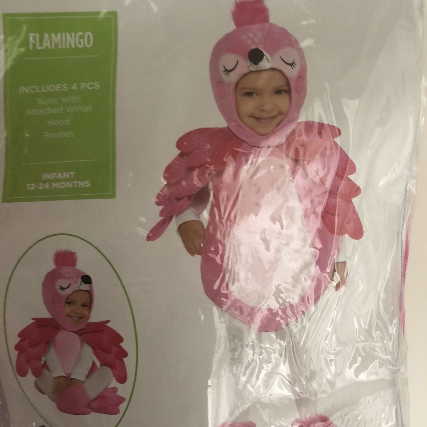 Flamingo Costume Baby Girl Sz 12-24 Months