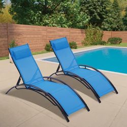 Two Pieces In The Box Aluminum Patio Chairs Aluminum Suntani Chairs Aluminum Chaise Lounge Chairs Poolside Tanning Chairs