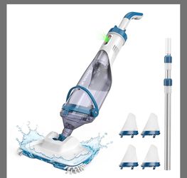 ENHULK Pool Vacuum For Above Ground Pool, Upgraded 13.4" Wide Head & Telescopic Pole