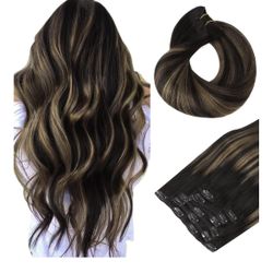 24 Inch Balayage Dark Brown To Chestnut Brown 