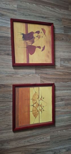 Set of 2 Framed Abstract Art Prints