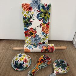 Anthropologie Floral Dishes Set