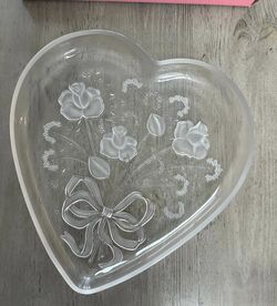 Mikasa Crystal Heart Tray