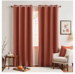 Burnt orange blackout curtains