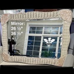 Beautiful wicker mirror