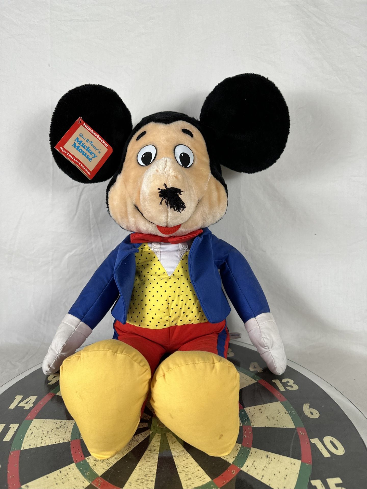 Vintage Disney Mickey Mouse Huge 26” Plush Doll Knickerbocker Applause Toy Tux