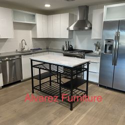 Marble Kitchen Island 